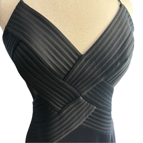 Womens‎ JS Collection Black Mini Slip Dress Spaghetti Strap Sheer Mesh Size 10 - Picture 9 of 12
